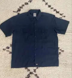Dickies ネイビー ワークシャツ 2XL