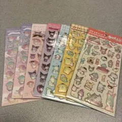 サンリオ　ぷくっとシール　7枚セット　ポムポムプリン　ポチャッコ　マイメロクロミ