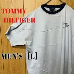 TO14【US輸入】TOMMY HILFIGER　Tシャツ【メンズL】グレー系