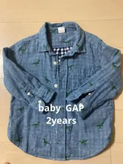 baby GAP 2years☆恐竜柄デニムシャツ