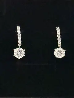 モアサナイトピアス（1ct×2ペア2ct）大粒