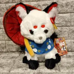 九尾 ちょこんときつね　JBぬいぐるみ 和傘といっしょ かのこ