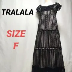 TRALALA　トゥララ　ロングレースワンピース　黒　Aライン　Archiveのサムネイル