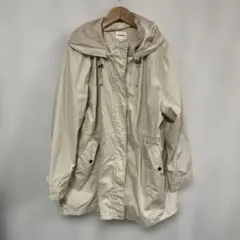 【訳アリ】noannu レディース　フード付き　ジャンパー　ベージュ　薄手　3L