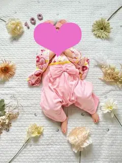 100日祝い　月齢フォト　飾り　ナンバープレートと造花セット