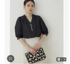 ADAM ET ROPE バルーンショートスリー ブブラウス