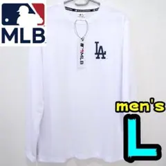 【新品】ドジャース　ロンT　L　メンズ　MLB公式　白　LA　サラサラ