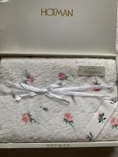【新品未開封】ホットマンバスタオル　HOTMANエレガンス　花柄　⚠️箱無し発送のサムネイル