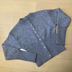 ウール混紡 カーディガン　グレー