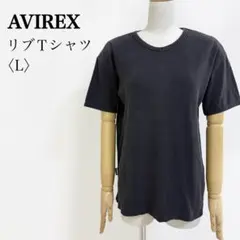 AVIREX Vネック リブTシャツ 半袖 ヴィンテージ加工 Lのサムネイル