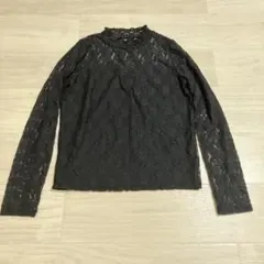 Emsexecite レース ハイネック トップス ブラック Mのサムネイル