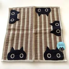 Atsuko Matano 猫デザイン タオルハンカチ