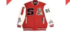 SAPEur x Bikkuriman Varsity Jacket "Red"