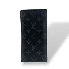 ルイヴィトン　長財布　エクリプス　ポルトフォイユ　ブラザ　モノグラム　黒　PVC