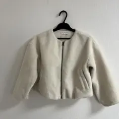 branshes ボアジャケット 130cm アイボリー レディース