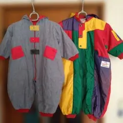 ベビー服　子供服　冬用　つなぎ服　90cm　2枚組