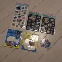 セリア シール 5点セット まとめ売り エンジェルブルー デイジーラバーズ
