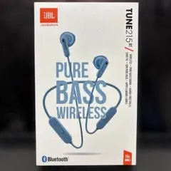 【中古】2度使用 JBL TUNE215BT ワイヤレスイヤホン(ブルー)