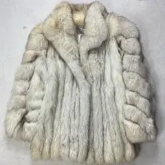 毛皮 リアルファー SAGA FOX サガフォックス ブルーフォックス Lサイズ