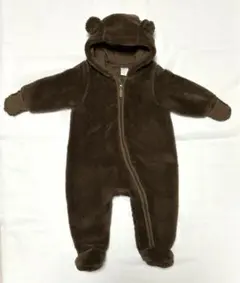 H&M クマ耳付きフリースアウター 4-6M