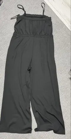 GU リブサロペットパンツ　ダークグレー　XL