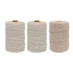 ASAMI♡様専用 マクラメ糸 マクラメ ロープ 200m 3mm幅 3個組