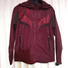 Hummel フード付きジャケット バーガンディ ワイン ウインドブレーカー