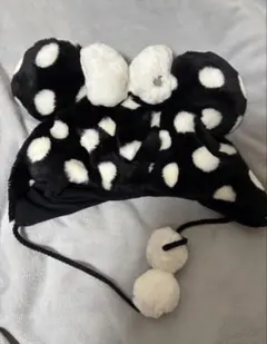 ファンキャップ　黒 水玉　ミニー　ディズニー