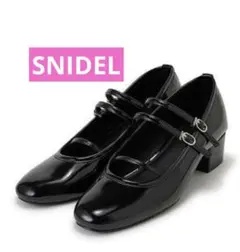 SNIDEL ストラップバレーシューズ ブラック L パンプス