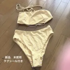 イエロー ストライプ セパレート水着 ビキニ　新品　未使用　タグシール付きのサムネイル