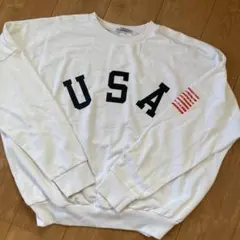 クラシカルエルフ　USA トレーナー　ホワイト　白　スウェット　ロゴ