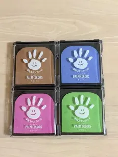 シャチハタ PALM COLORS 手形 足形スタンプ 4色セット パームカラーのサムネイル