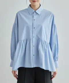 ロペピクニック　ぺプラムシャツ　ブラウス