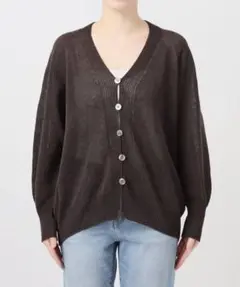Spick&Span コットンリネンギマ天竺カーディガンのサムネイル