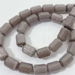 ds147/人工石◇キャッツアイ　丸めな円柱形　グレー　1連