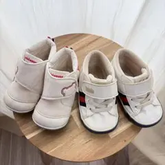 日本製ミキハウス 、ムーンスターハイカットベビーシューズ13cm.13.5cm