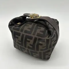 FENDI ズッカ ハンドバッグ アクセサリーポーチ FF金具 キャンバス FENDI アクセサリーポーチ ミニ ズッカ柄 キャンバス 金具 - メルカリ