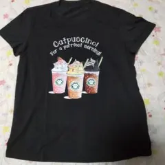 【新品】Catpuccino Tシャツ Lサイズ 100%ポリエステル