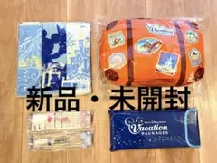 ディズニー　バケーションパッケージ　ブランケット　ポータブルクッション　ライト