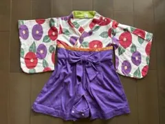 花柄着物スタイルロンパース 80サイズ