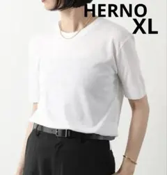 HERNO ヘルノ リブニットTシャツ サマーニット 白 46のサムネイル