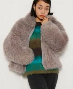 LAGUA GEM FAUX ファーコート LAGUA GEM コート アウター POMPOM FAUX ファージャケット