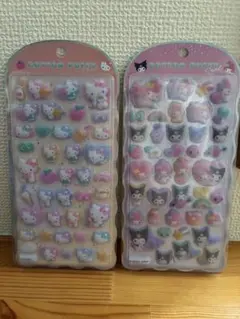 匿名配送 コットンパフィーシール サンリオ キティちゃん マイメロ クロミ