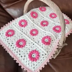 モチーフ編み マルチカバー かぎ針 ハンドメイド グラニースクエア お花