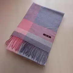 Toute Fois カシミヤ100% チェック柄ストール