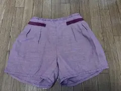 Bebe ボルドー　チェック柄 ショートパンツ 130