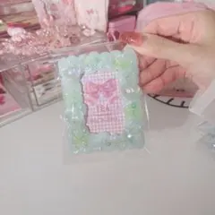 ホイップデコ B8 黄緑 緑 パステル トレカケース