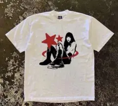 Y2K アートフォト Tシャツ 星 グラフィック ホワイト　 archive