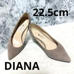 【状態良好】DIANA　ブラウンベージュスエードポインテッドトゥ