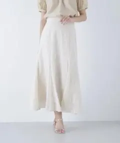 ナチュラルビューティーベーシックレース フラワー 花柄 刺繍 ベージュ